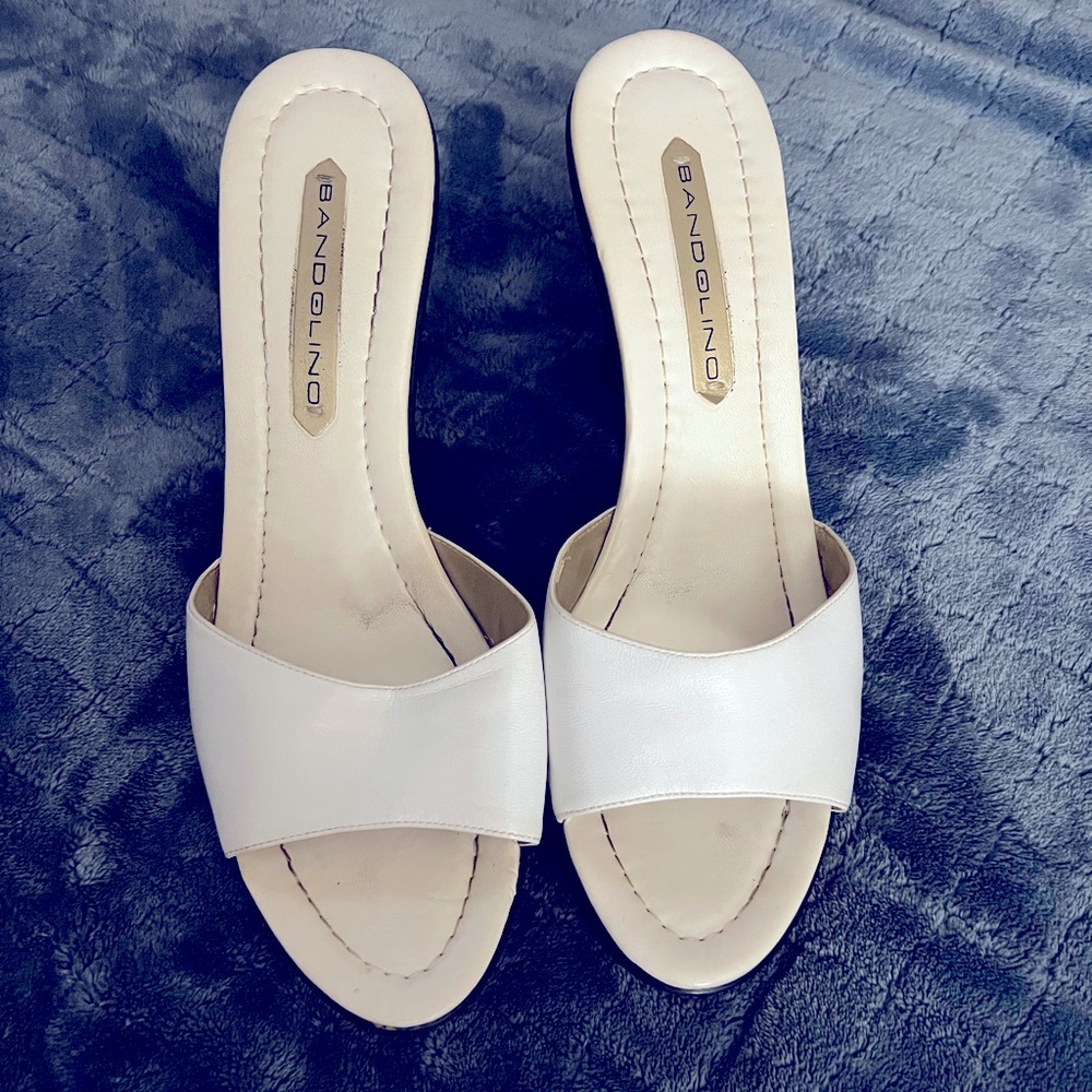Bandolino 3 1/2” White high heels - size 9 1/2